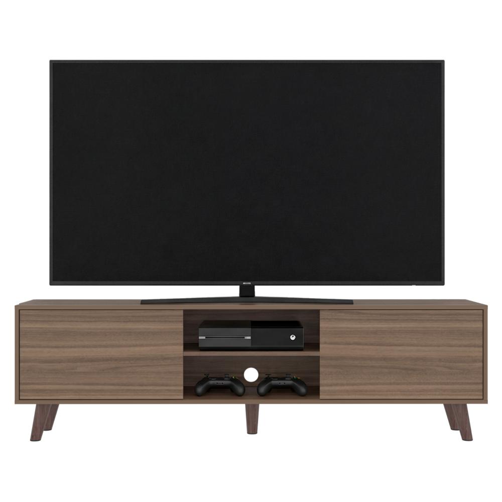 Mesa para TV Telmo, Avellana, con Espacio para TV hasta de 80 Pulgadas