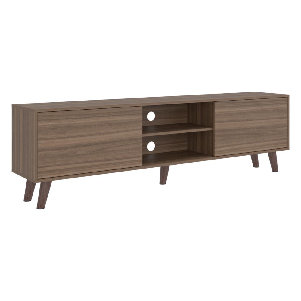 Mesa para TV Telmo, Avellana, con Espacio para TV hasta de 80 Pulgadas
