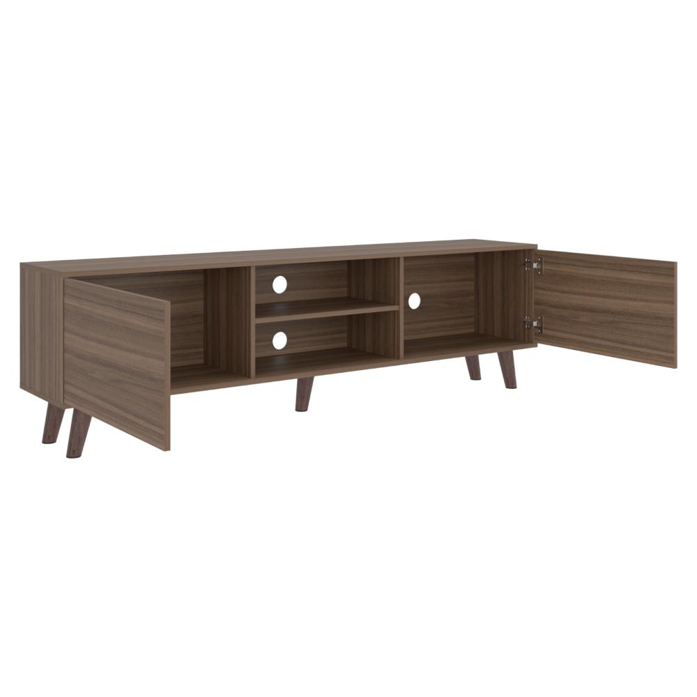 Mesa para TV Telmo, Avellana, con Espacio para TV hasta de 80 Pulgadas