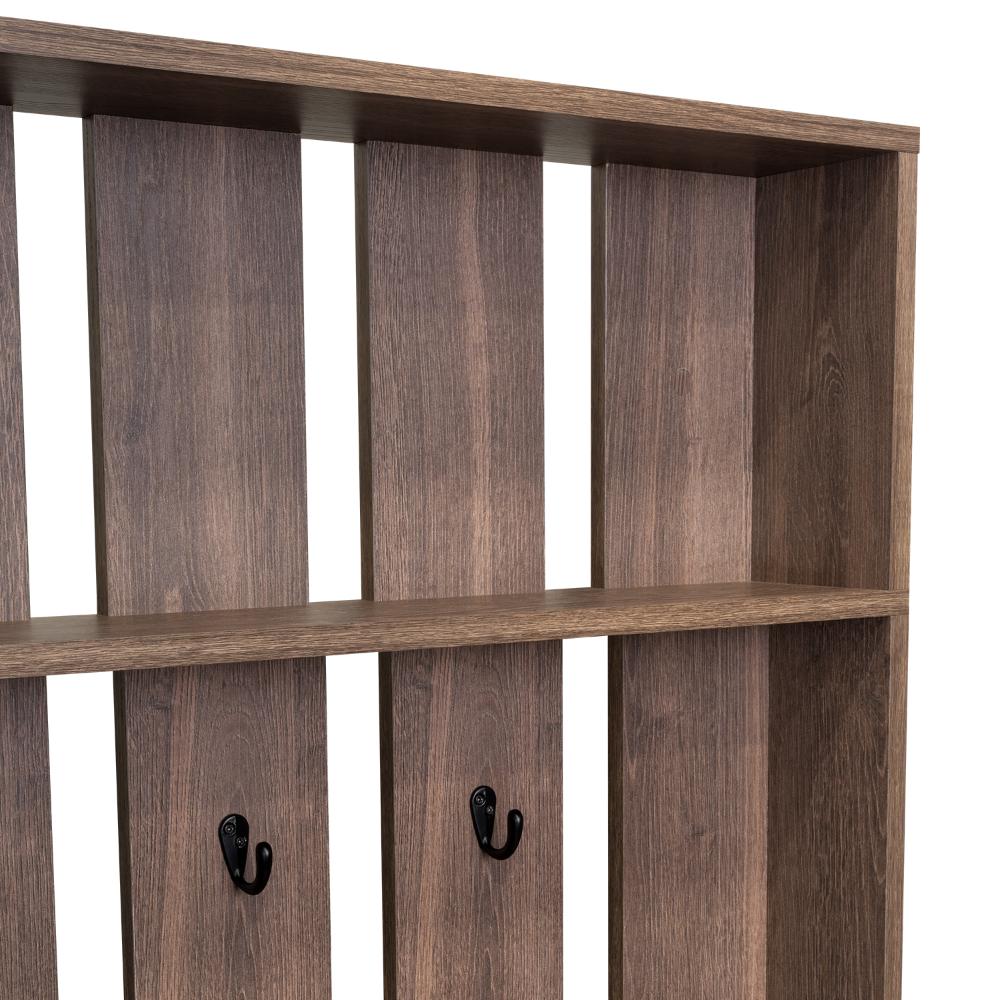 Mueble Auxiliar Zapatero Ascher, Avellana, Ideal Para Ubicar Bolsos Entre Otros