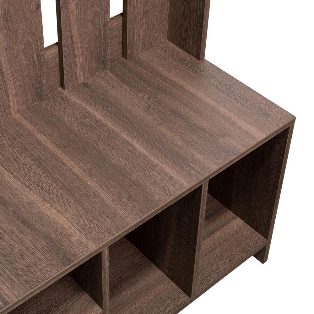 Mueble Auxiliar Zapatero Ascher, Avellana, Ideal Para Ubicar Bolsos Entre Otros