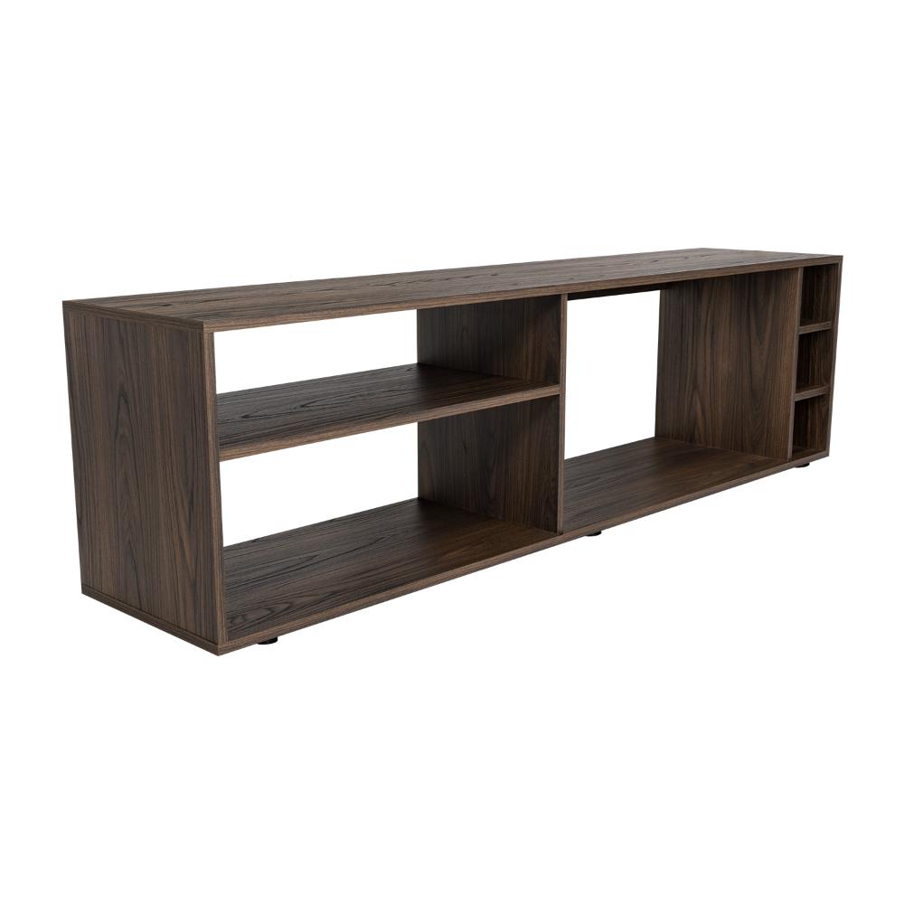 Mesa para TV Sunta, Nogal Europeo, Con amplios espacios para ubicar dispositivos de entretenimiento 70"