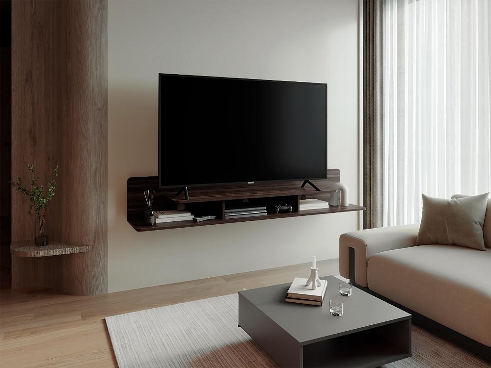Repisa Para Tv Markis, Kronos Nogal Europeo, Para Televisor Hasta 55 Pulgadas ZF