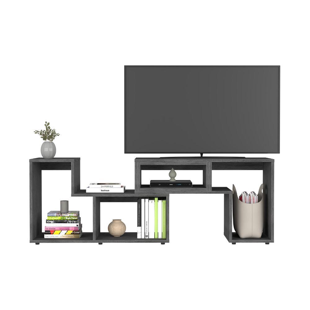 Mesa Para Tv Ascher, Gris, con Espacio Para Televisor de Hasta 50 Pulgadas