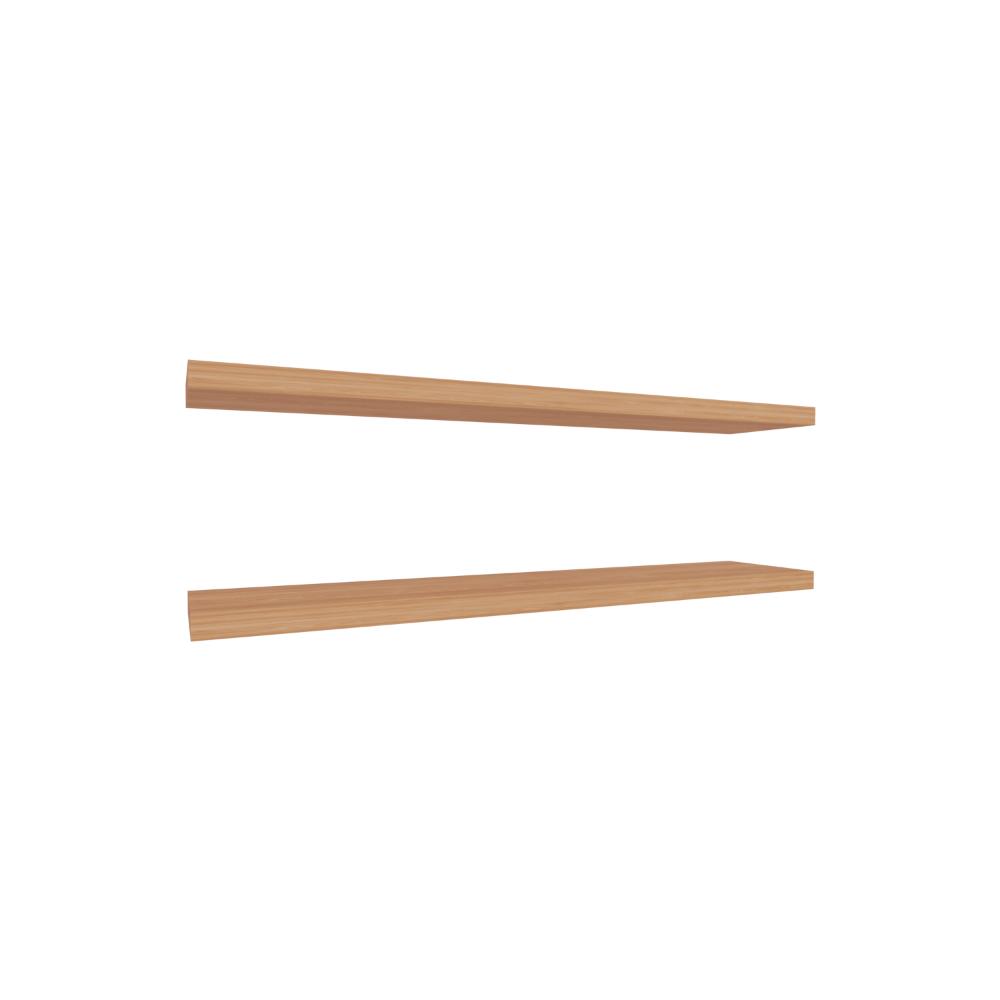 Repisa Flotante Shelf 120, Macadamia, con espacio para colocar objetos decorativos X2 unidades ZF