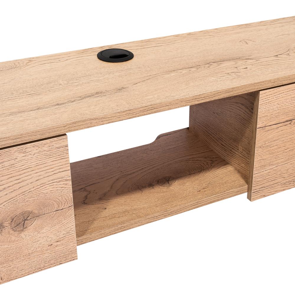 Mesa Para Tv Flotante Gleid, Macadamia, con Dos Puertas Abatibles sin inv