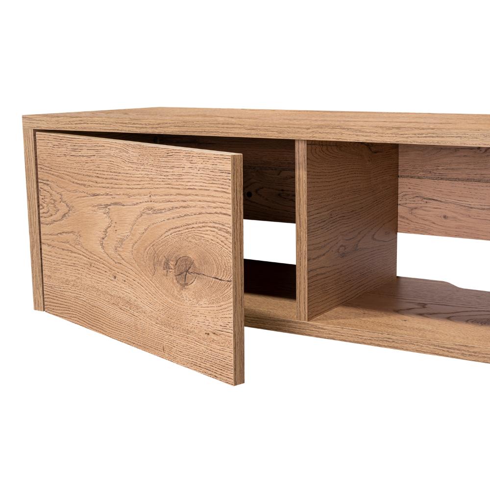 Mesa Para Tv Flotante Gleid, Macadamia, con Dos Puertas Abatibles sin inv