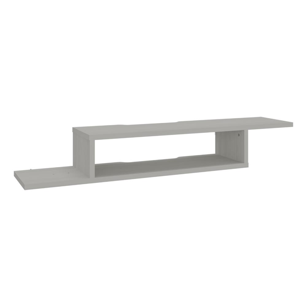 Mesa Para Tv Flotante Dilix, Nevado, con superficie para objetos decorativos