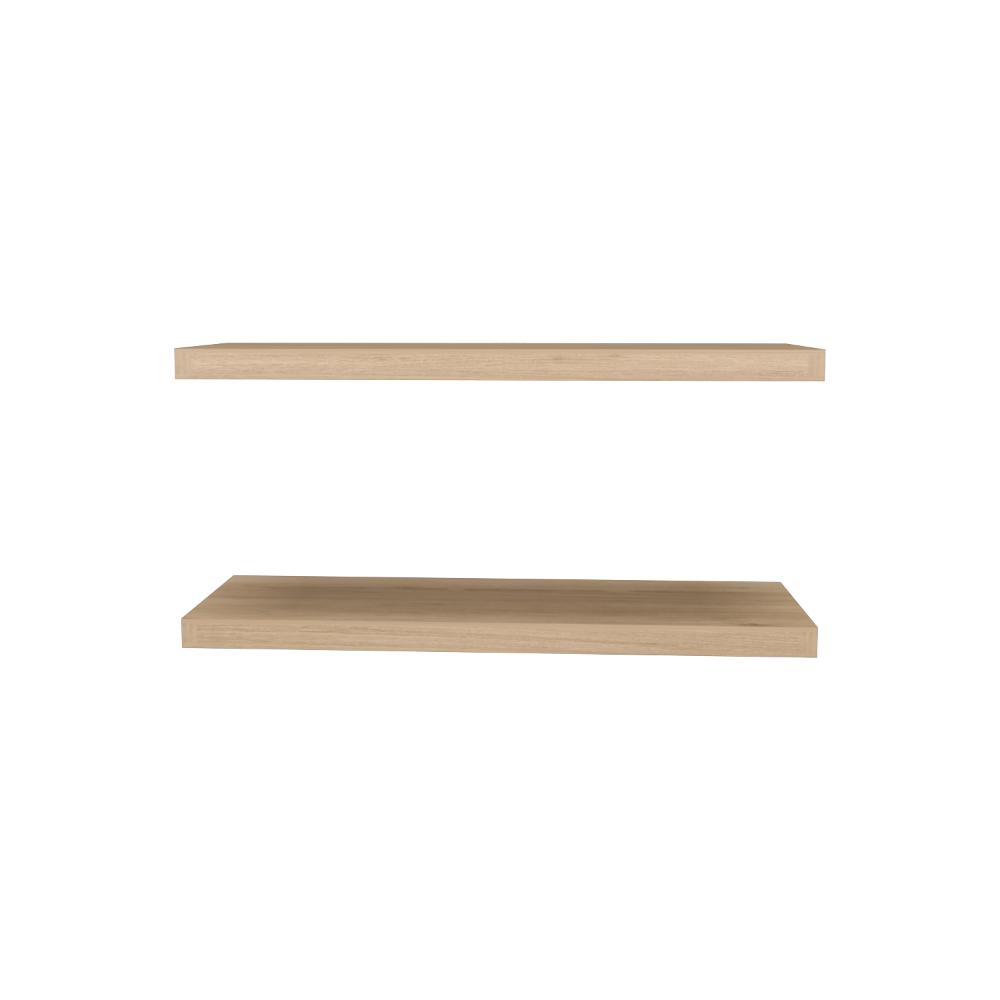 Repisa Flotante Maca X2, Beige, con Espacio para Ubicar Objetos ZF
