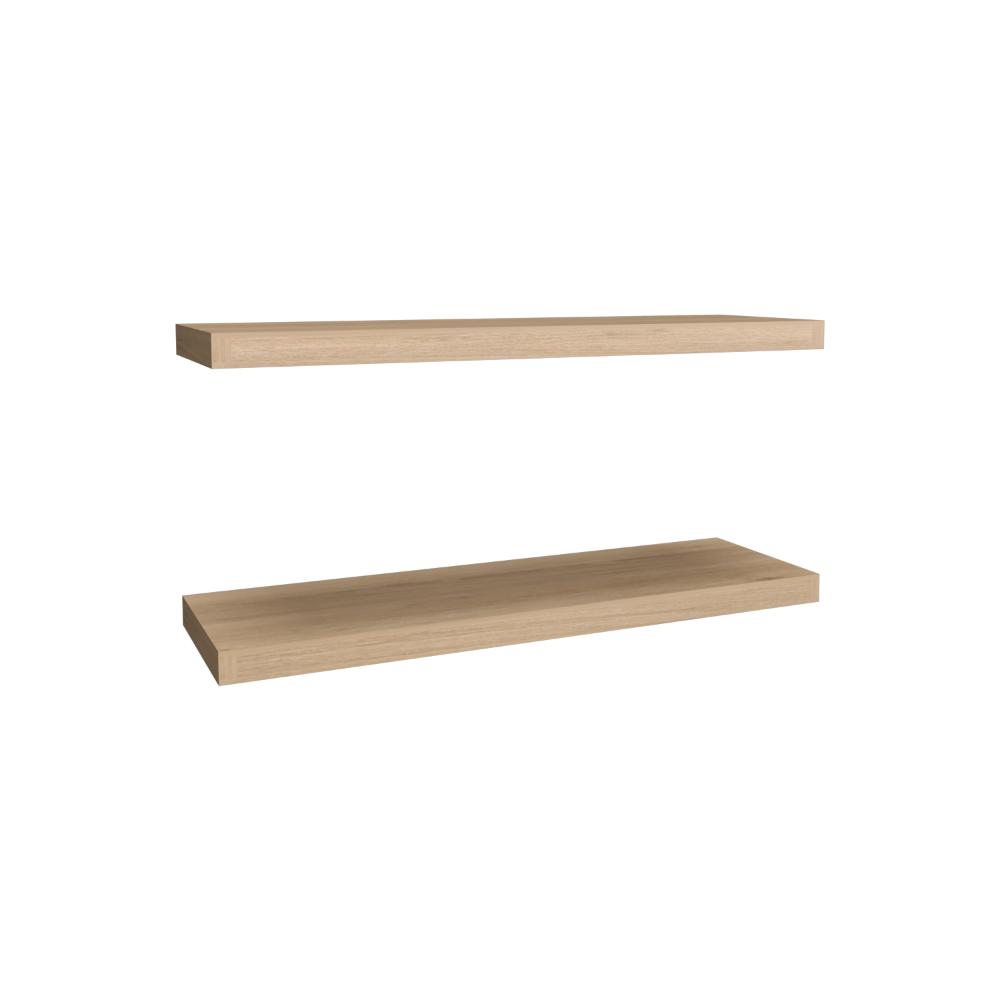 Repisa Flotante Maca X2, Beige, con Espacio para Ubicar Objetos ZF