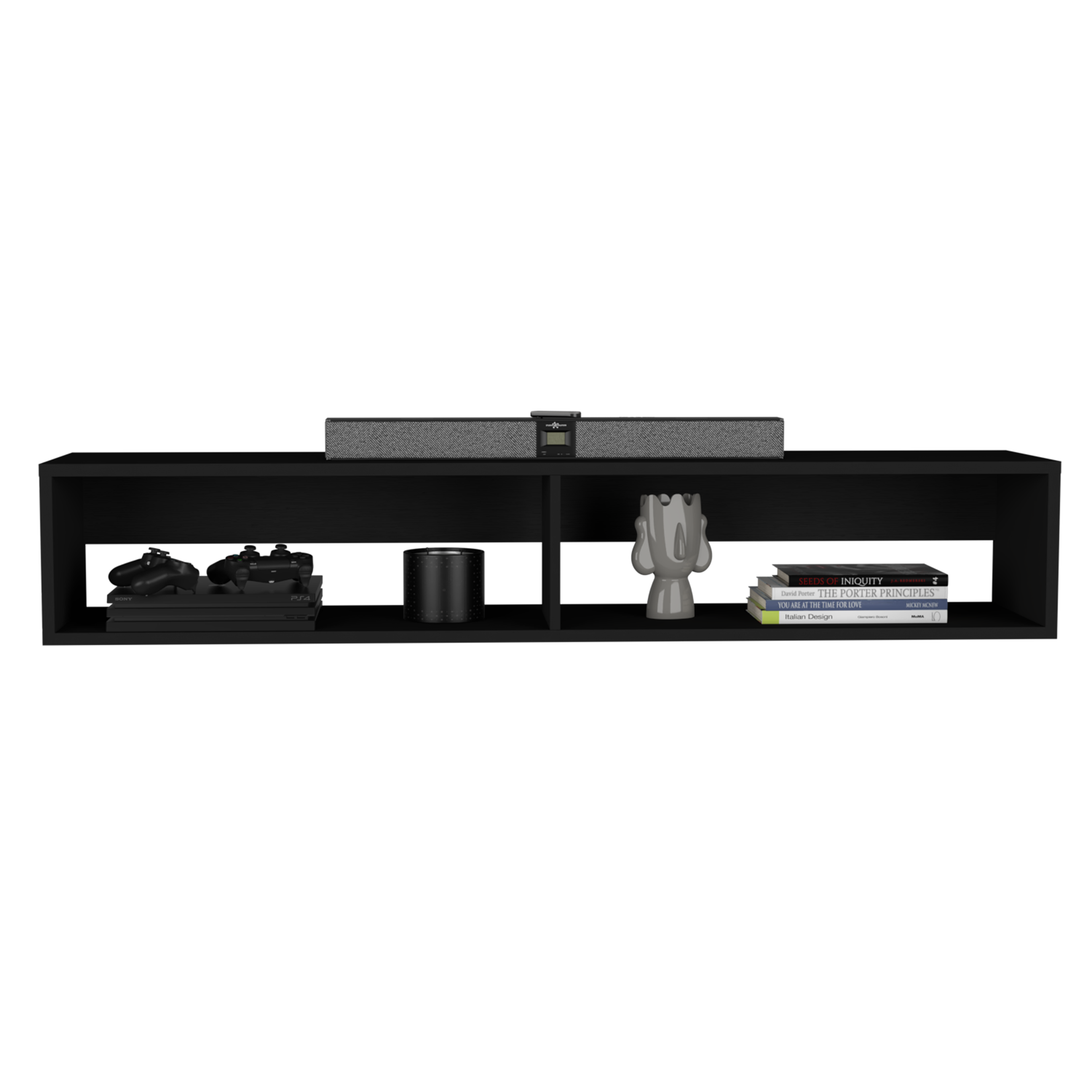 Combo Esencial, Incluye Barra de Sonido y Repisa Flotante para TV