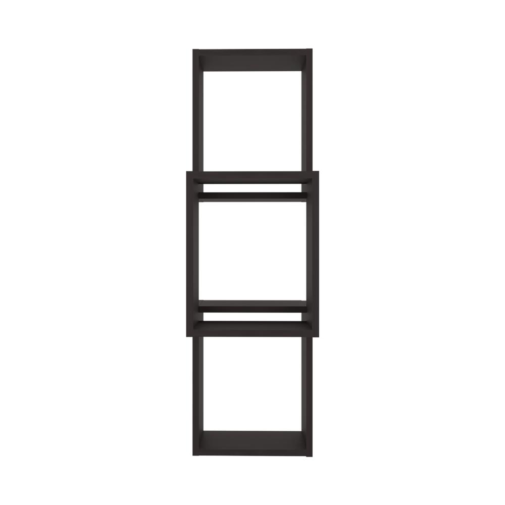 Repisa Pared Seyner, Wengue, Tres cubos con espacio para colocar objetos decorativos ZF