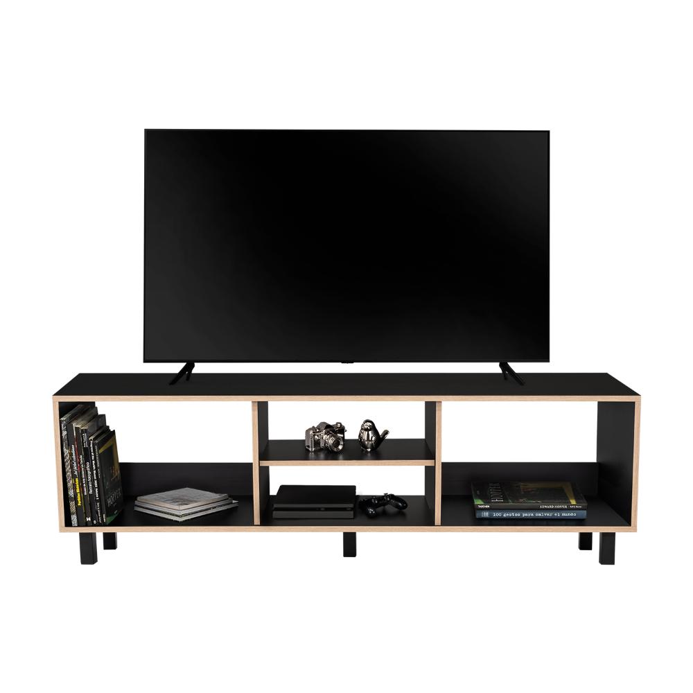 Mesa Para Tv Tunez Wengue y Café Claro Para Televisor Hasta 70 Pulgadas