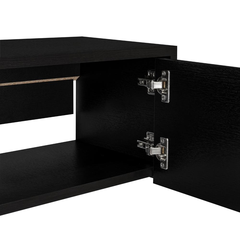 Mesa Para Tv Flotante Gleid, Wengue, con Dos Puertas Abatibles