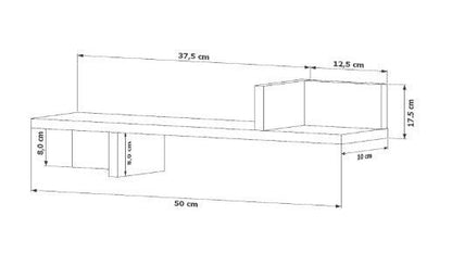 Repisa Sencilla Mónaco, Beige, x 1 Unidad - VIRTUAL MUEBLES