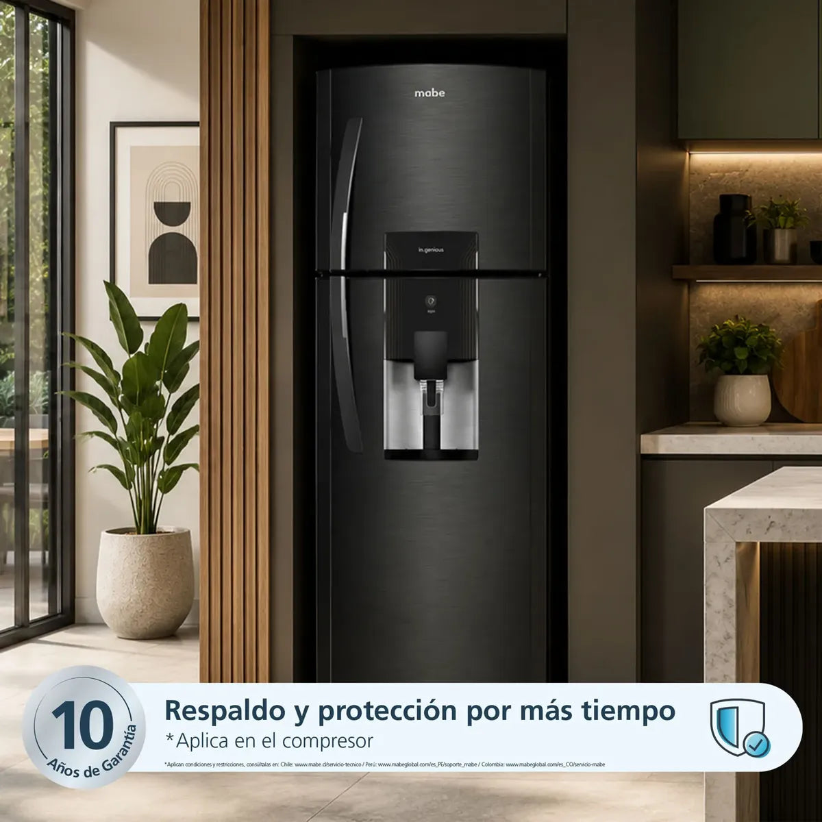 Nevera Mabe No Frost Congelador Superior 250 Litros, Negro