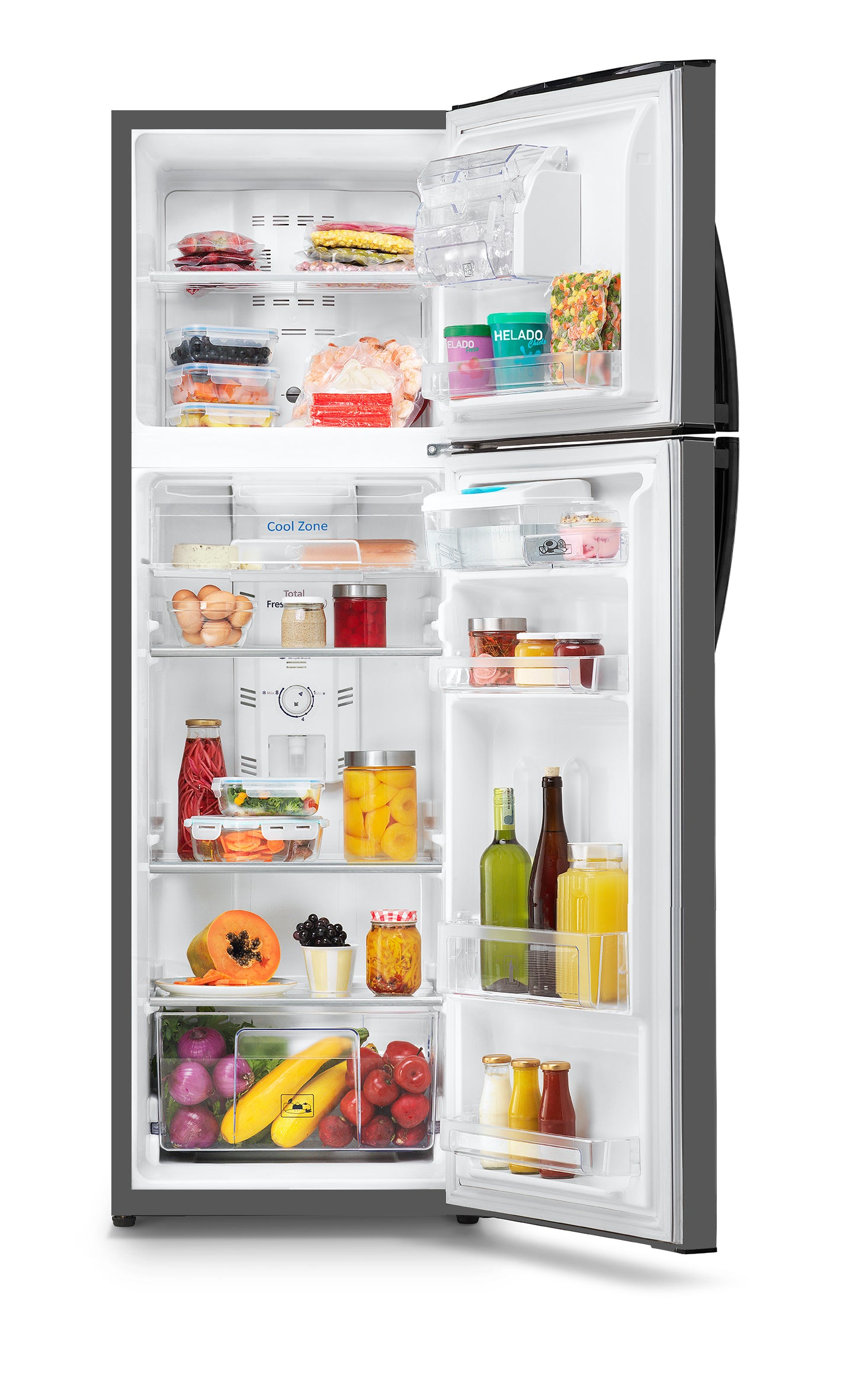 Nevera Mabe No Frost Congelador Superior 250 Litros, Gris
