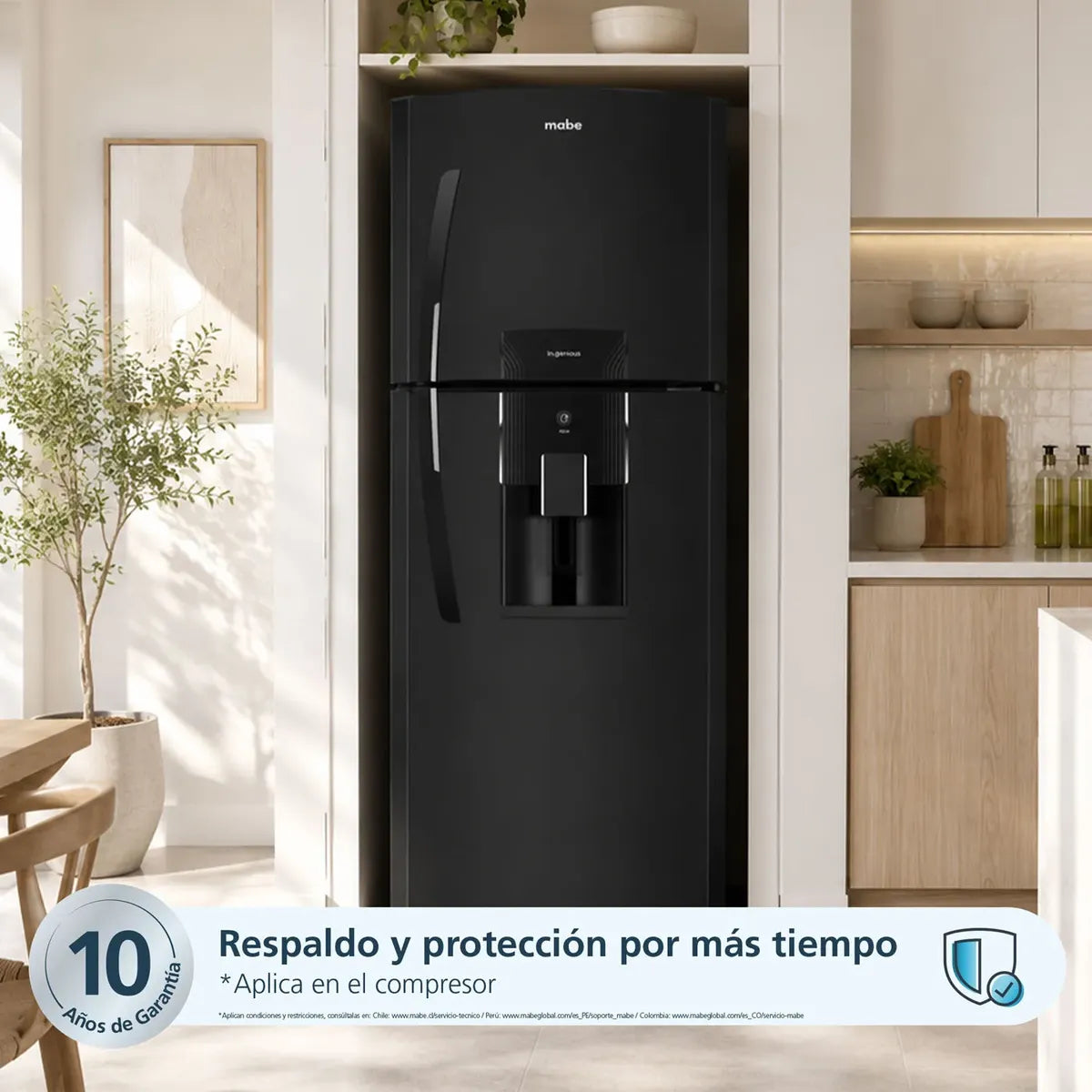 Nevera Mabe No Frost Congelador Superior 297 Litros, Gris