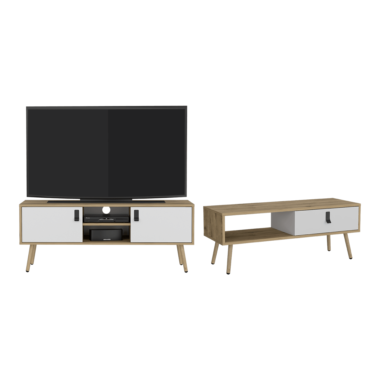 Combo para Sala Maory, Incluye Mesa de TV y Mesa de Centro