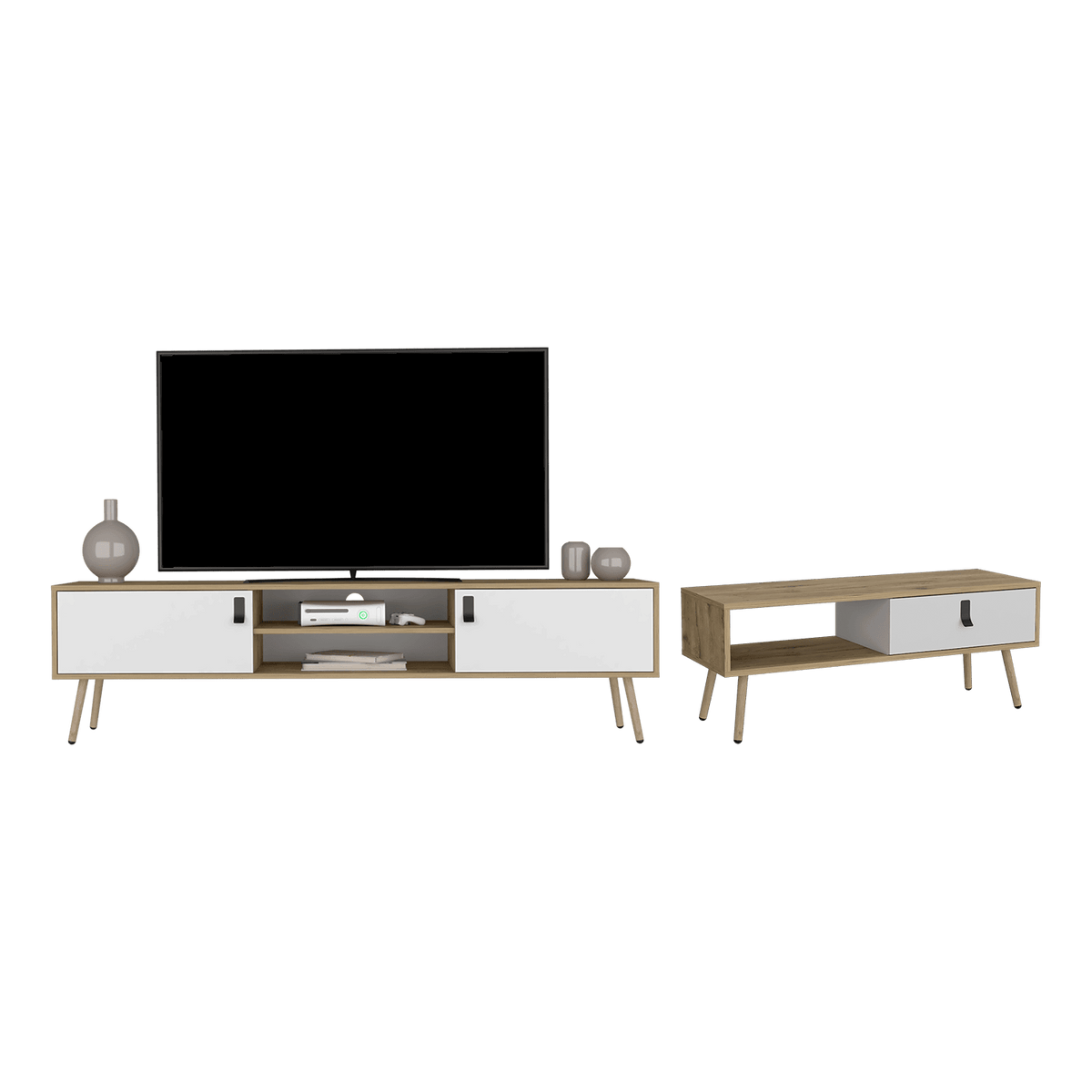 Combo para Sala Sanova, Incluye Mesa de TV y Mesa de Centro