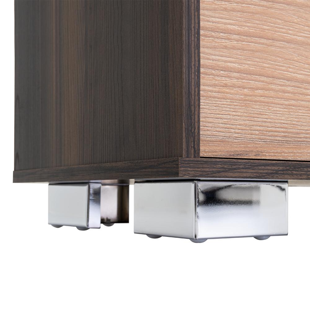Mesa Para Tv Orus, Fresno Europeo y Nogal, con Espacio Para Televisor de 70 Pulgadas