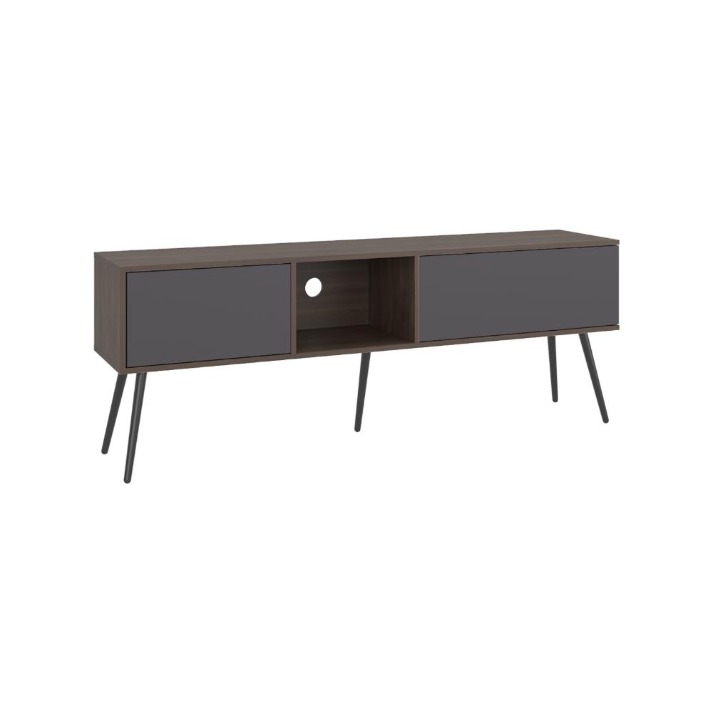 Mesa Para Tv Toronto, Milan y Plata Oscuro, Para Televisor Hasta 70 Pulgadas