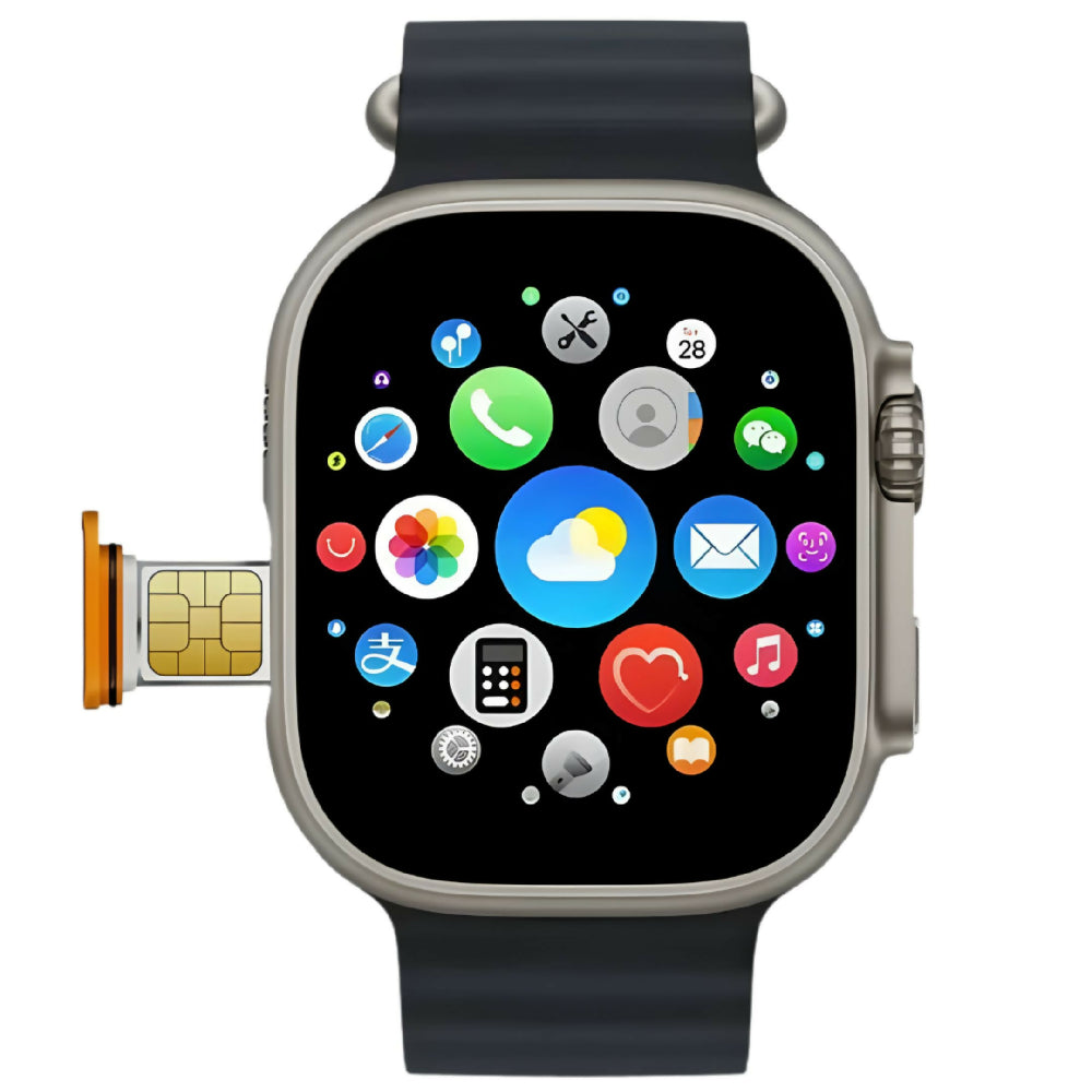 Smartwatch Tel 1 Mobulaa Negro Bluetooth Reloj Inteligente Con Pantalla HD, Frecuencia Cardíaca Y Batería Duradera