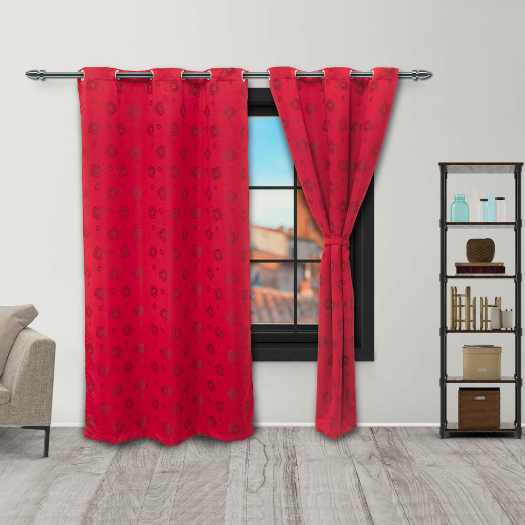 Cortina Yacar Vinotinto Argolla 2,60 X 2,20 Aprox.