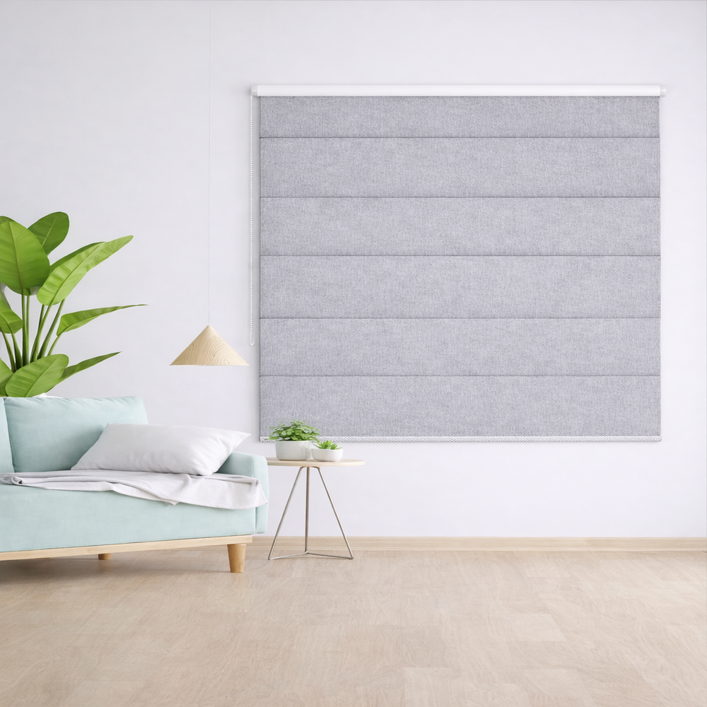 Persiana Romana Premium Blackout Clásico Gris 180X180
