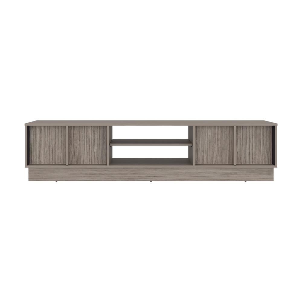 Mesa para TV Caobe, Positano y Wengue, para Televisor de hasta 75 Pulgadas con Cuatro Puertas