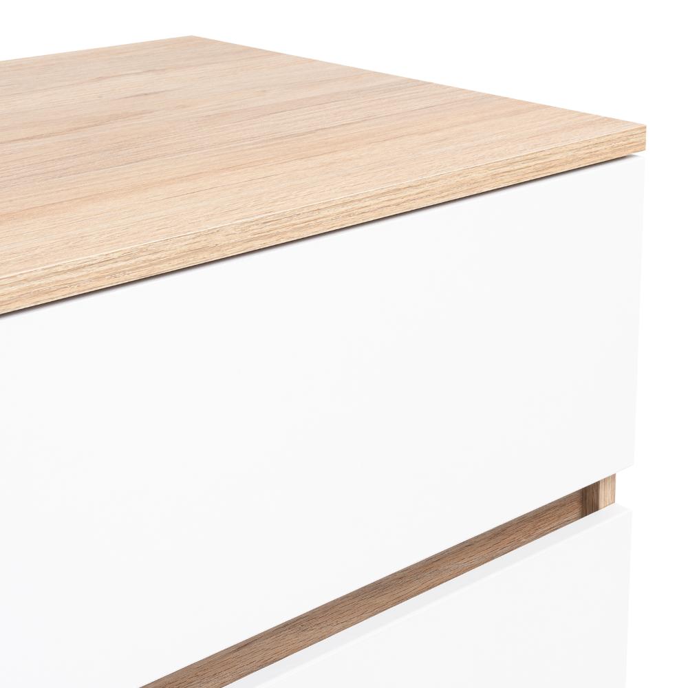 Mesa para TV Bored, Cartagena y Blanco, con Espacio para Televisor de hasta 60 Pulgadas