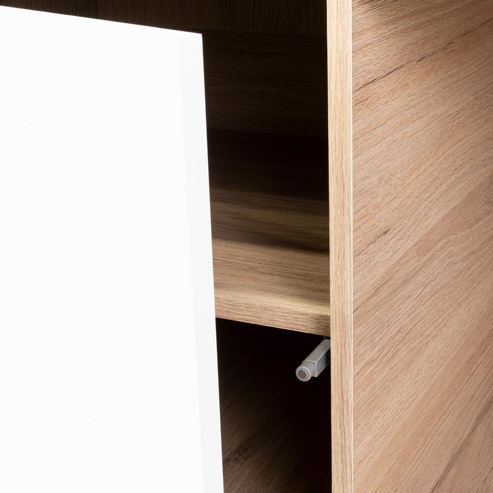 Mesa para TV Bored, Cartagena y Blanco, con Espacio para Televisor de hasta 60 Pulgadas