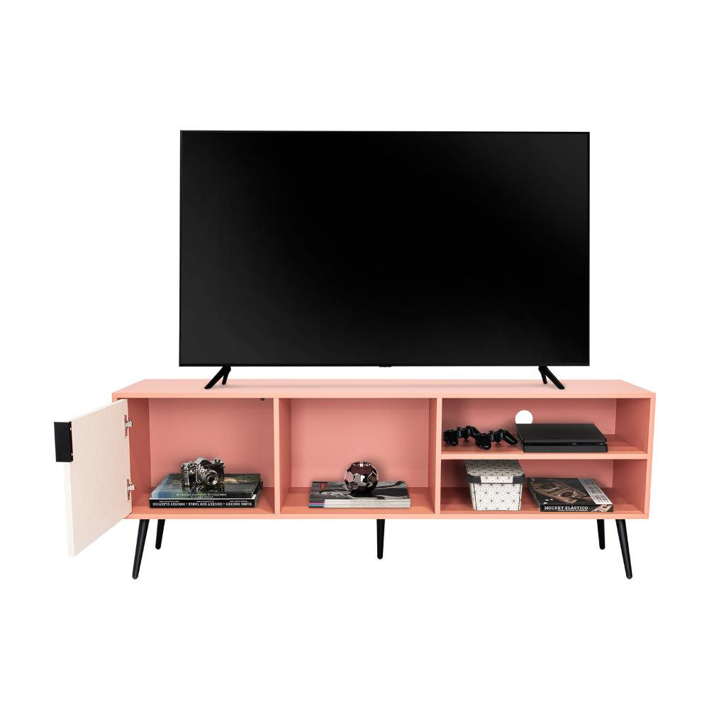 Mesa para TV Vulanno, Arupo y Toquilla, Con Una Puerta Abatible 70"