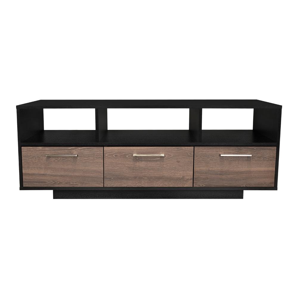 Mesa Para Tv Wema, Wengue y Chocolate, con Espacio Para Televisor y varios entrepaños