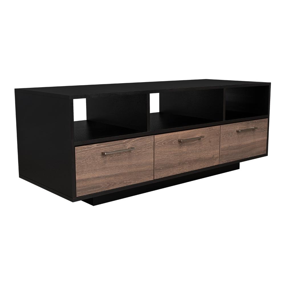 Mesa Para Tv Wema, Wengue y Chocolate, con Espacio Para Televisor y varios entrepaños