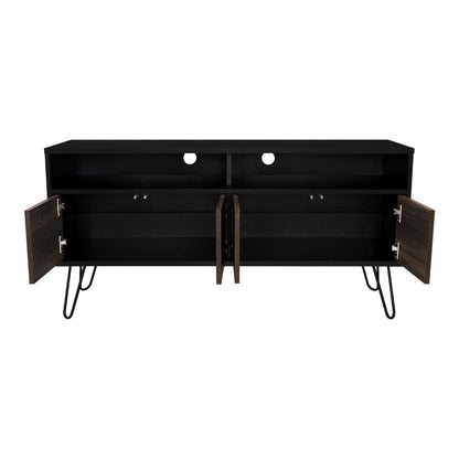Mesa Para Tv Lara, Wengue y Caoba, Para Televisor de 55 Pulgadas
