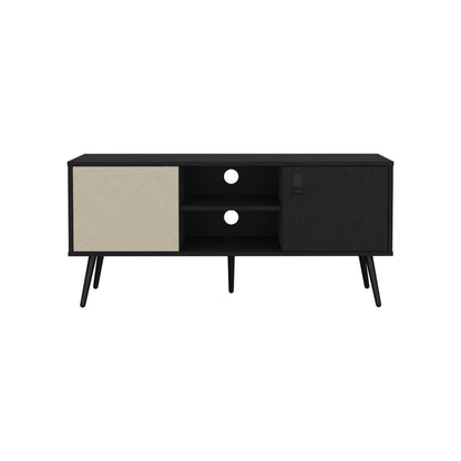 Mesa Para TV Mirabella, Wengue y Toquilla, Con dos puertas para tv 55"