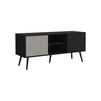 Mesa Para TV Mirabella, Wengue y Toquilla, Con dos puertas para tv 55"