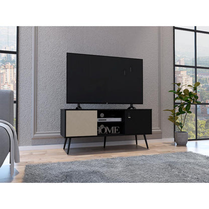 Mesa Para TV Mirabella, Wengue y Toquilla, Con dos puertas para tv 55"