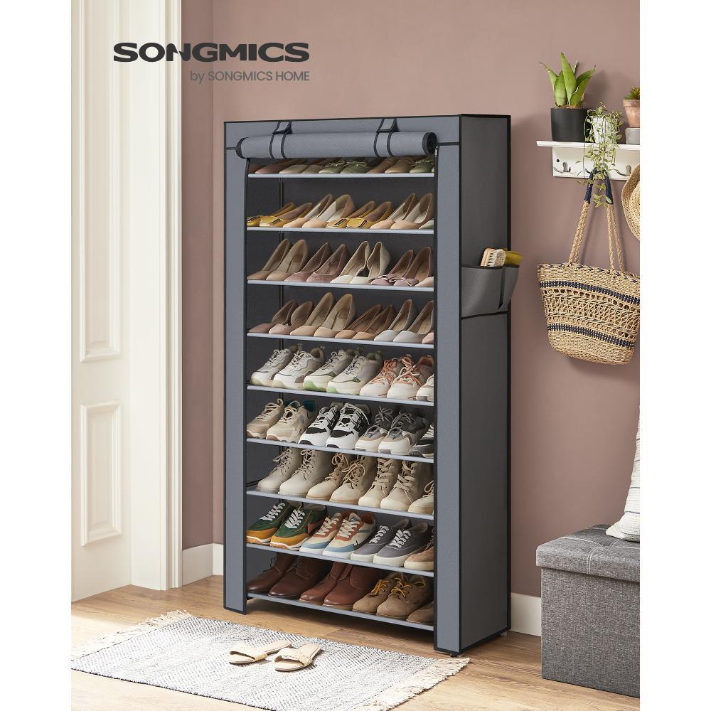 Closet Portátil Zapatero Miek, Gris 27 pares