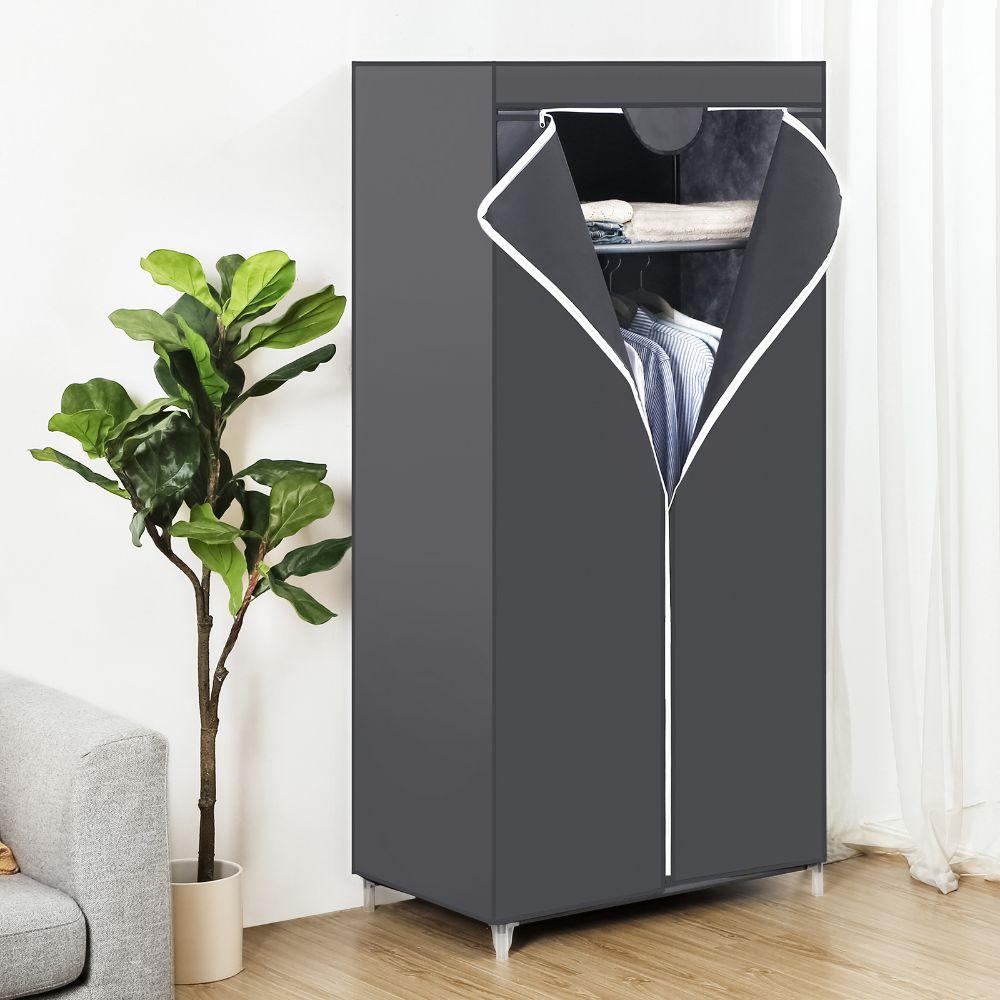Closet Portátil Jeasken, Gris, Variedad de Entrepaños en Tela – VIRTUAL ...