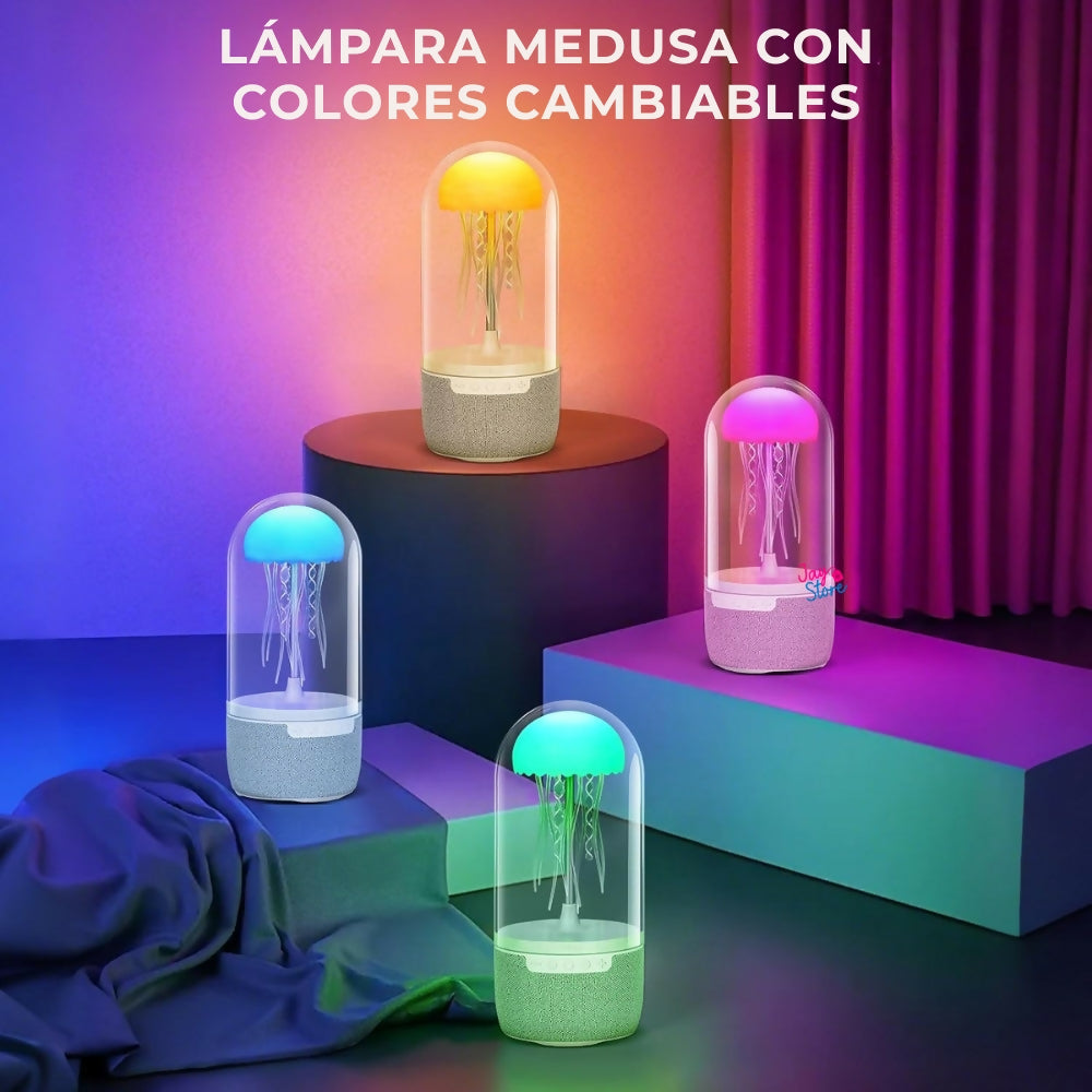 Lámpara Medusa Parlante Bluetooth Luz De Noceh LED Decoración