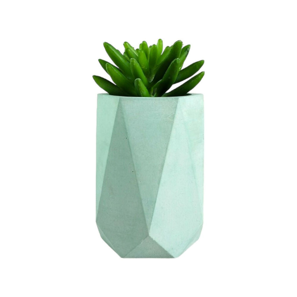 florero jarrón en cemento color verde menta de concreto tienda online de materas y decoración_02