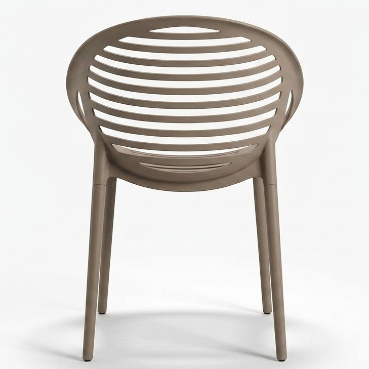 Silla Tokio con Brazos, Color Taupe, con Espaldar y Diseño Moderno