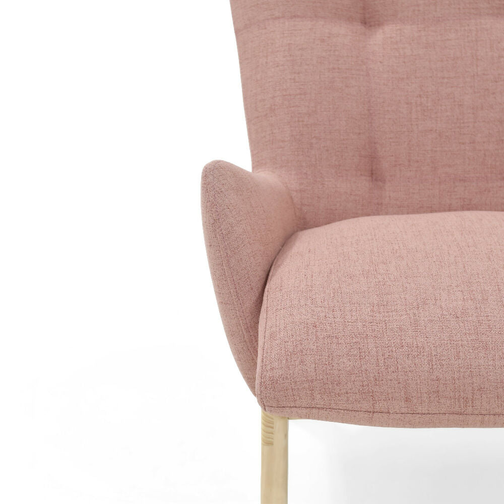 Poltrona Veneto 73x85x89 Con apoyabrazos Tela Salmon