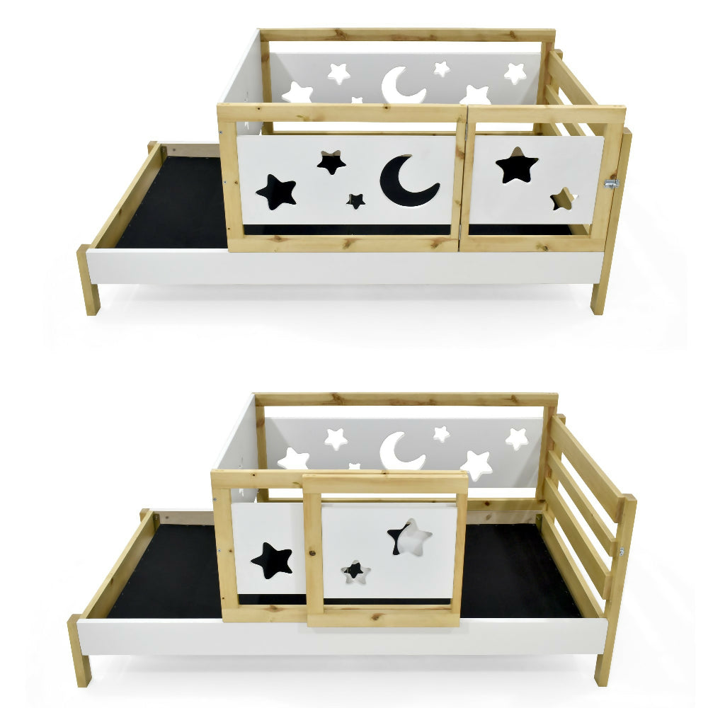 Cama Cuna Nara 106x202x87 Infantil Blanco Natural