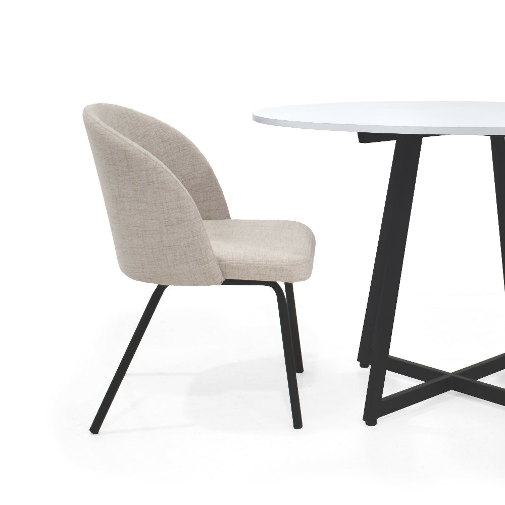 Mesa de Comedor Redonda Malawi 105x105x76 Blanco