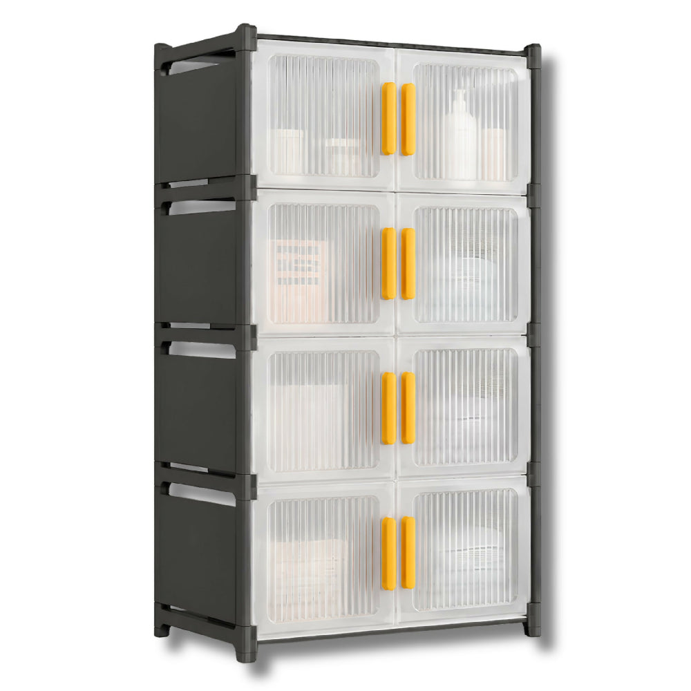 Mueble Organizador 4 Niveles Multiusos Tipo Armario Con Puertas Y Manijas TD-94-1