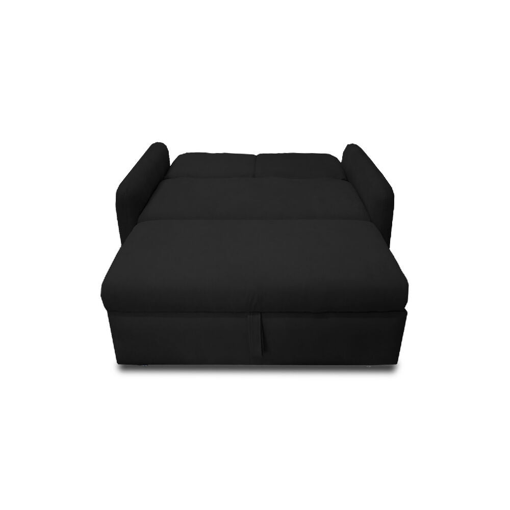 Sofacama Nube Multifuncional Carrito Reclinable Negro + Cojines