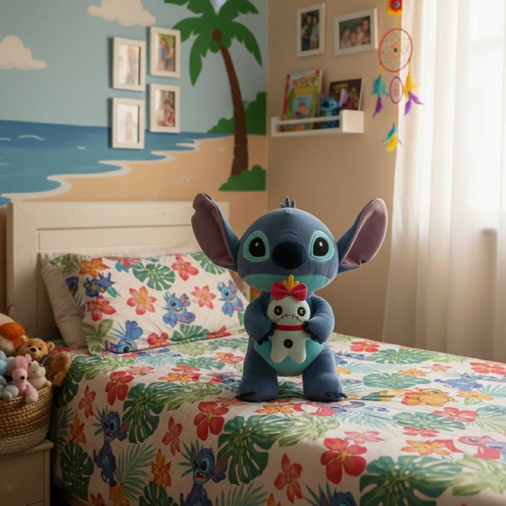 Peluche Gigante Stitch con Scrump Muñeco Suave Extra Grande Ideal para Regalo y Decoración
